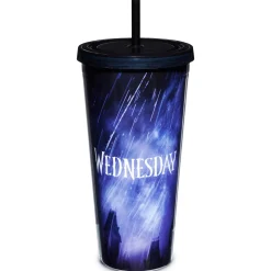 Wednesday Umbrella Cup with Straw - 20 oz.