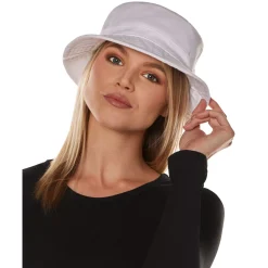 White Canvas Bucket Hat