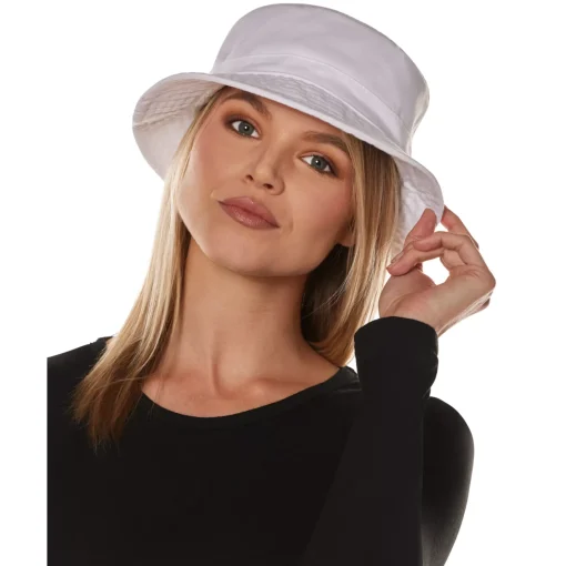 White Canvas Bucket Hat