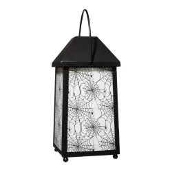 White Glass Spiderweb Lantern