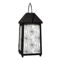 White Glass Spiderweb Lantern