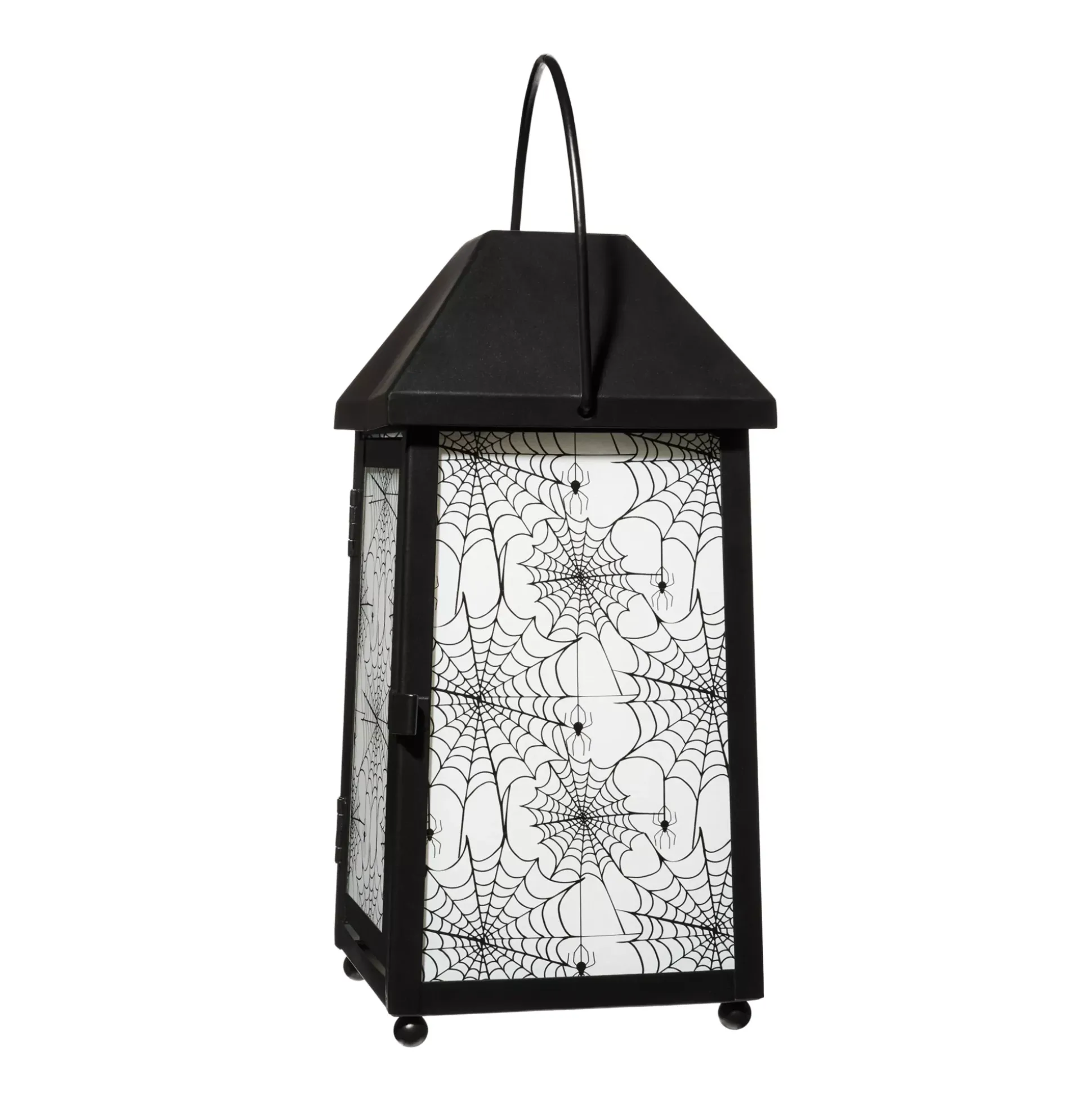 White Glass Spiderweb Lantern