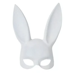 White Glitter Bunny Mask