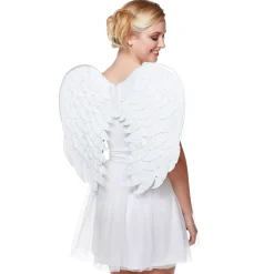 White Velvet Angel Wings
